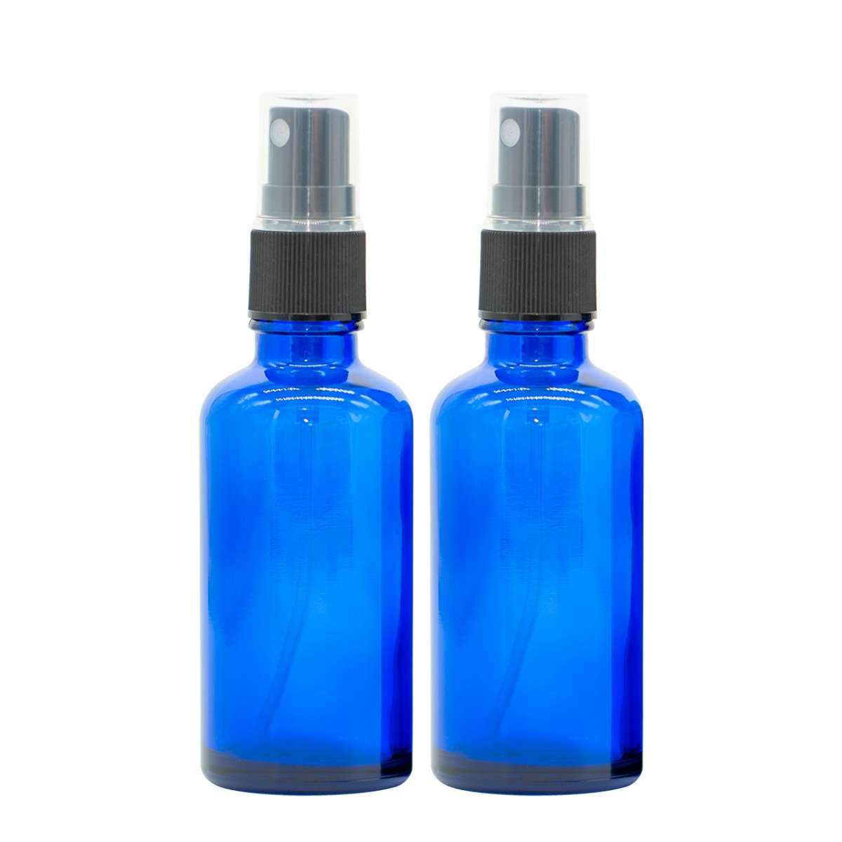 50 ml Sprühflasche / Sprühkopf Blau Glas Ätherische Öle