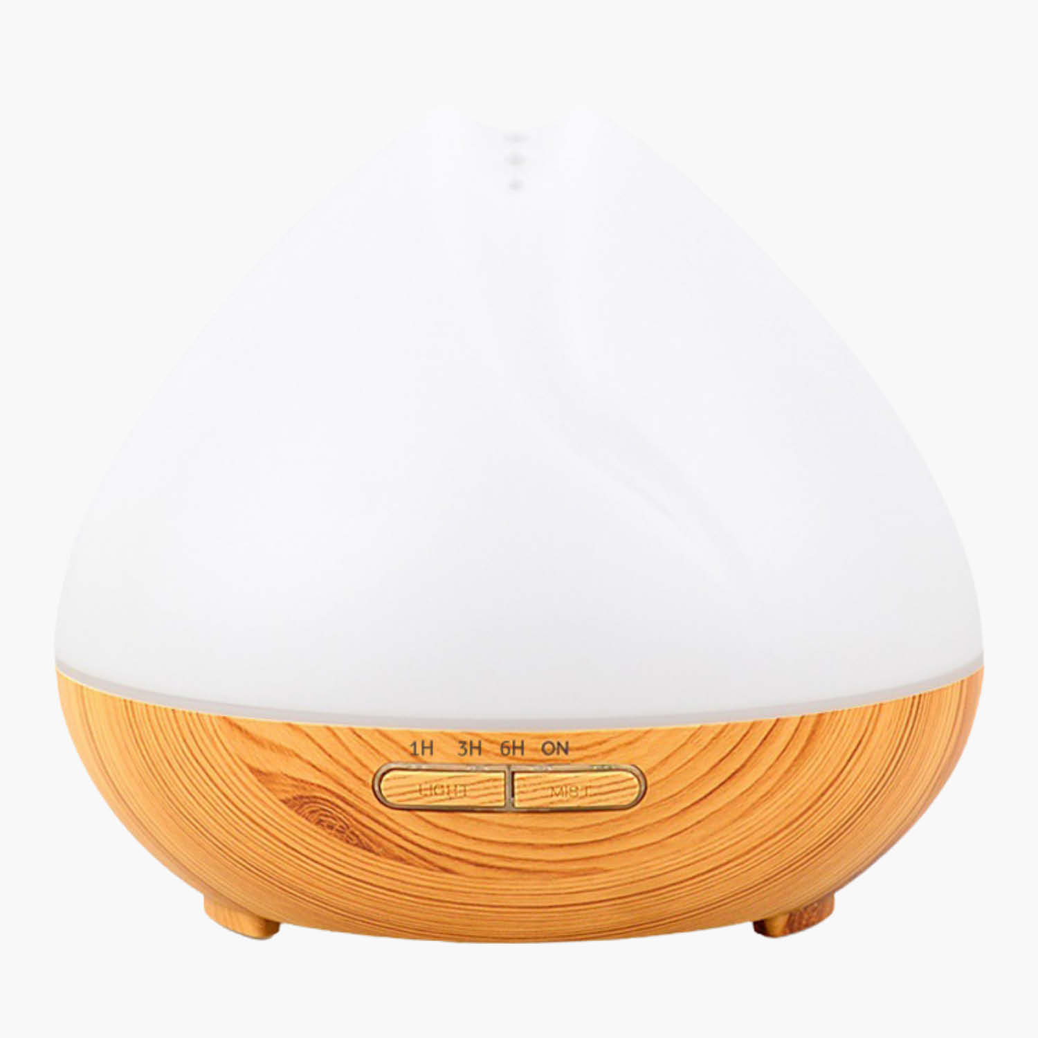Aroma Diffuser Holz weiß LED –